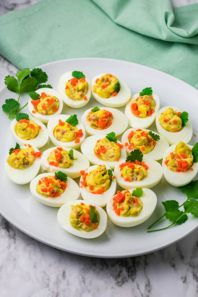 Irish Corned Beef & Cabbage Deviled Eggs