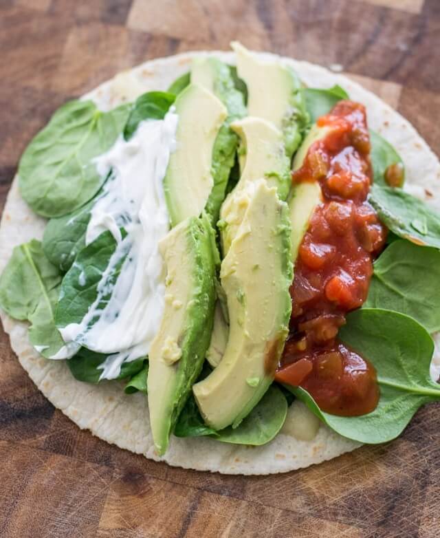 The Best Spinach and Avocado Wrap