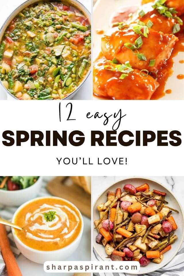 Are you craving easy Spring recipes as the weather begins to warm? Looking for fresh veggies, natural tastes, and colorful dishes? Then, you have to check out this selection of 12 delectable spring recipes right now! 