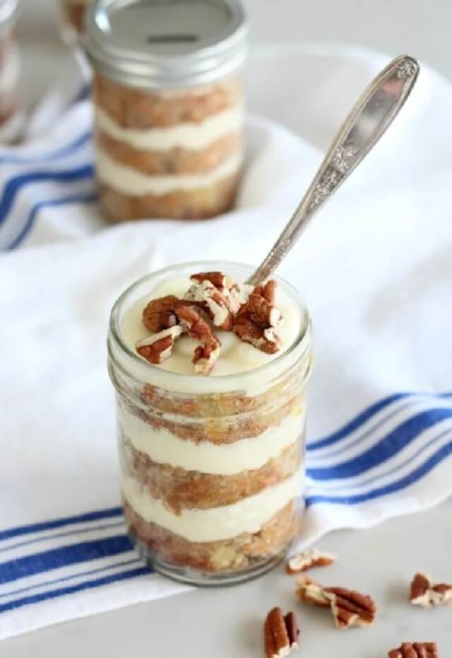In a charming jar, who can resist luscious layers and delectable cream cheese frosting?