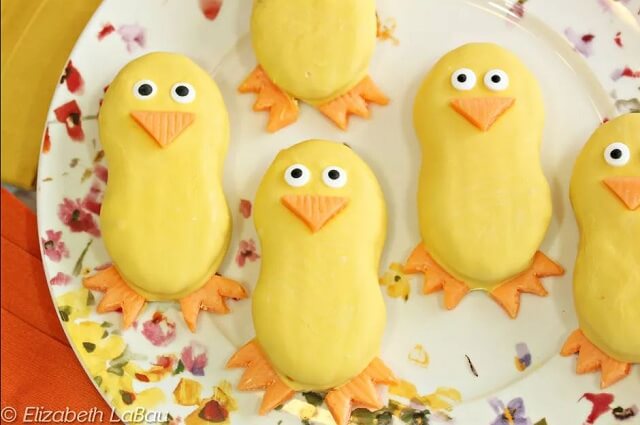 With yellow sprinkles and homemade icing, your favorite sugar cookie recipe is transformed into a kid-friendly Easter treat.