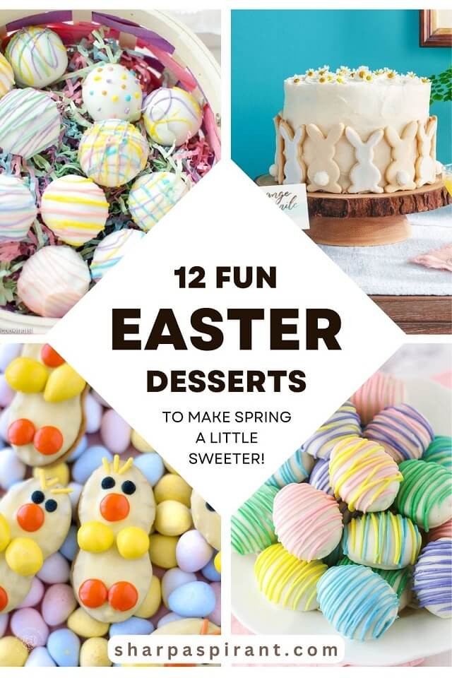 You can make spring a little sweeter with this collection of fun and easy Easter desserts ideas! From simple egg cookies to cute Nutter Butter Easter Chicks and carrot cookie cake, there's something for every-bunny in this list of adorable Easter dessert ideas!