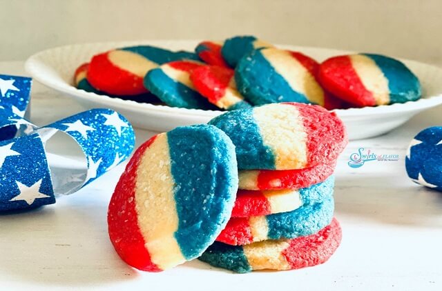 These 4th of July cookies look as wonderful as they taste! There are infinite ways to celebrate Independence Day, from picnics to fireworks, and these sweet patriotic cookies are a delicious addition to any of them!