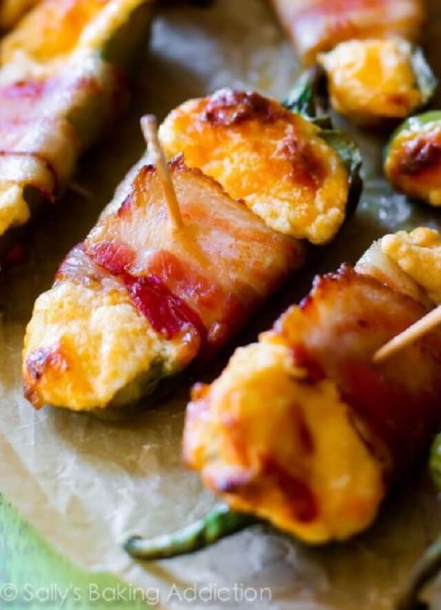 Bacon Wrapped Cheesy Stuffed Jalapeños