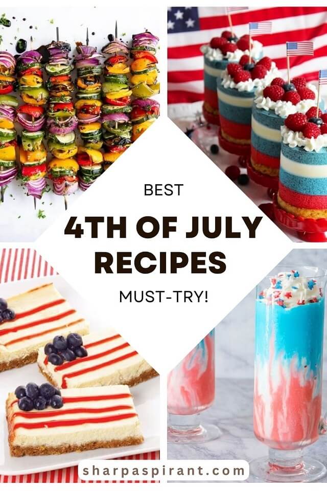 4th of July recipes. You won't want to miss this year's 4th of July recipes! Salads, skewers, and more are all available, as well as a few sweets to round out the menu. Check them out!