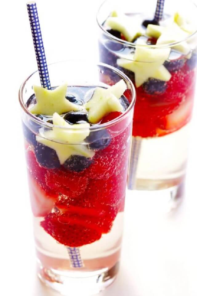 Sparkling Red, White, and Blue Sangria