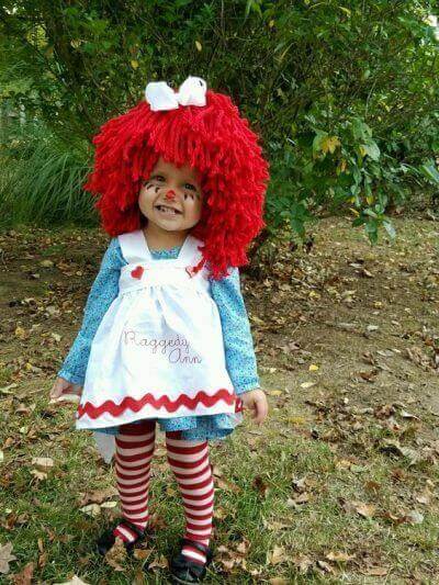 Raggedy Ann Costume. If you're running out of fresh ideas on the best kids Halloween costumes, then keep on browsing these pictures of Halloween costumes. We have an amazing list of scary + cool Halloween costumes perfect for toddlers and kids - boys and girls!