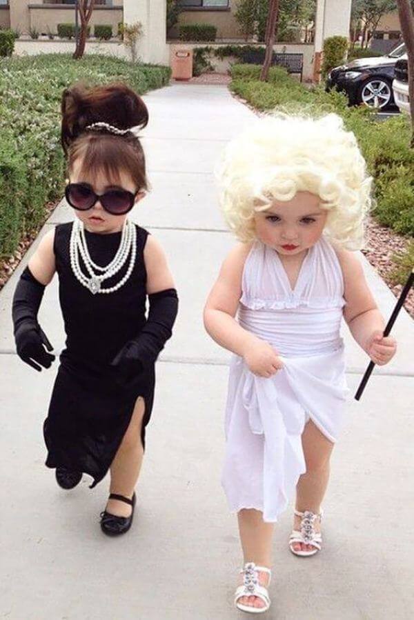 Audrey & Marilyn. If you're running out of fresh ideas on the best kids Halloween costumes, then keep on browsing these pictures of Halloween costumes. We have an amazing list of scary + cool Halloween costumes perfect for toddlers and kids - boys and girls!