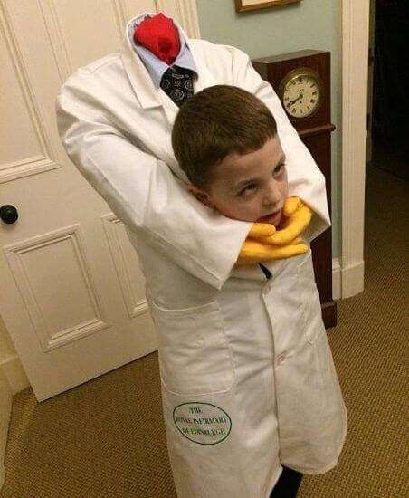 Scary Headless Doctor. If you're running out of fresh ideas on the best kids Halloween costumes, then keep on browsing these pictures of Halloween costumes. We have an amazing list of scary + cool Halloween costumes perfect for toddlers and kids - boys and girls!