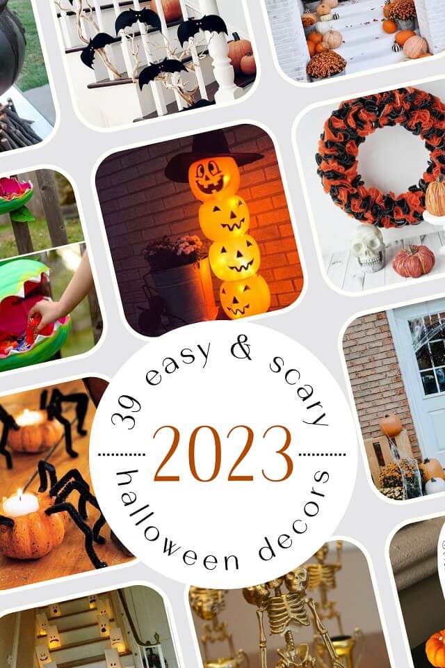 Easy DIY Halloween Decorations for Outdoor and Indoor. Check out some of our top choices for the best easy DIY Halloween decorations and crafts that are perfect outside or inside of your home! #halloween #halloweendecorations #diyhalloweendecorations #easyhalloweendecorations #halloweendecorationsforkids #halloweenpartydecor