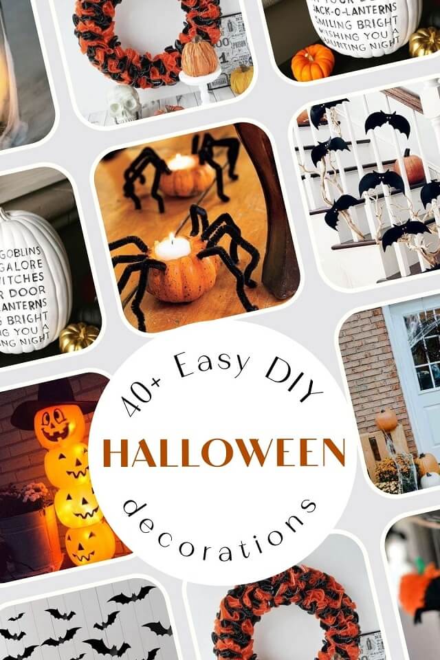 Easy DIY Halloween Decorations for Outdoor and Indoor. Check out some of our top choices for the best easy DIY Halloween decorations and crafts that are perfect outside or inside of your home! #halloween #halloweendecorations #diyhalloweendecorations #easyhalloweendecorations #halloweendecorationsforkids #halloweenpartydecor