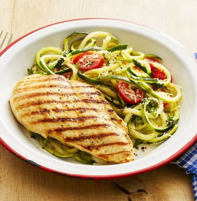 The light, carb-free "zoodles" are ready in just a few minutes.