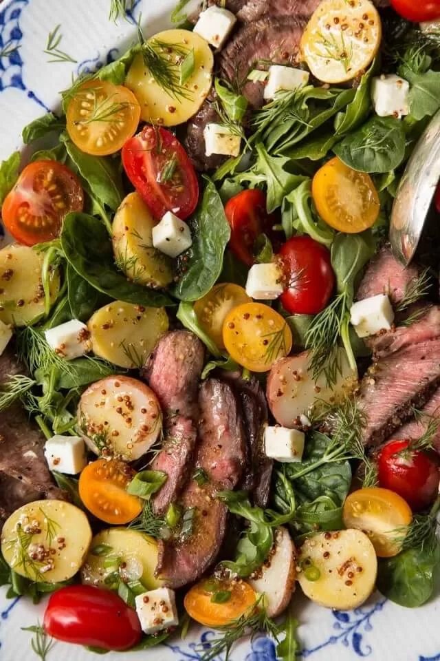 Steak and Potato Arugula Salad