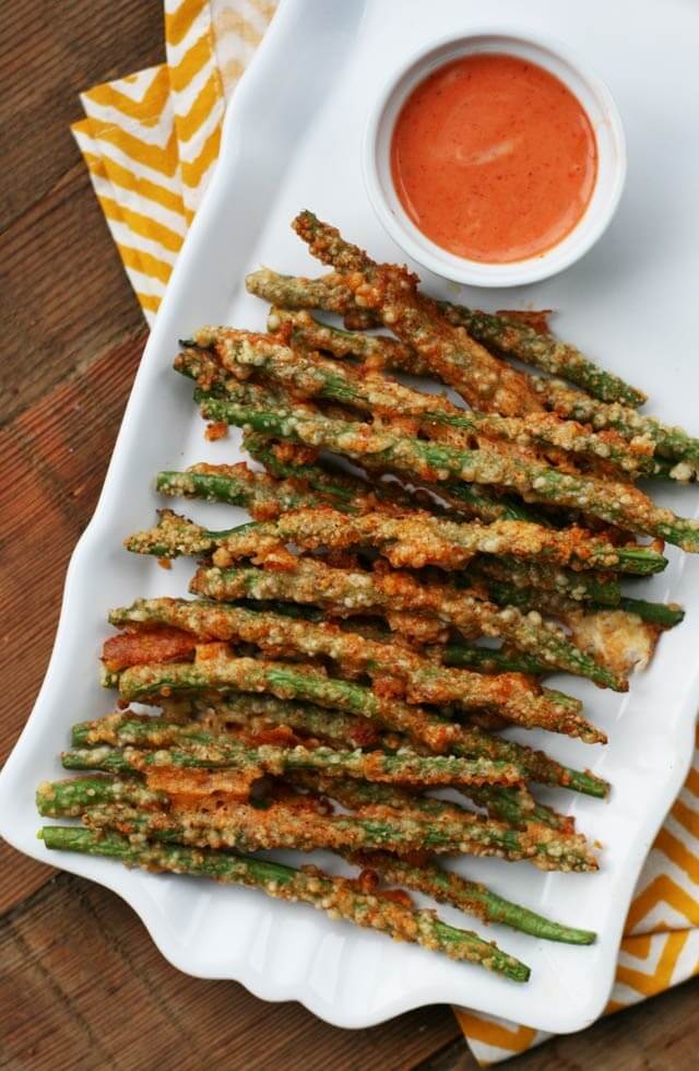 Oven-Baked Parmesan Green Bean Fries