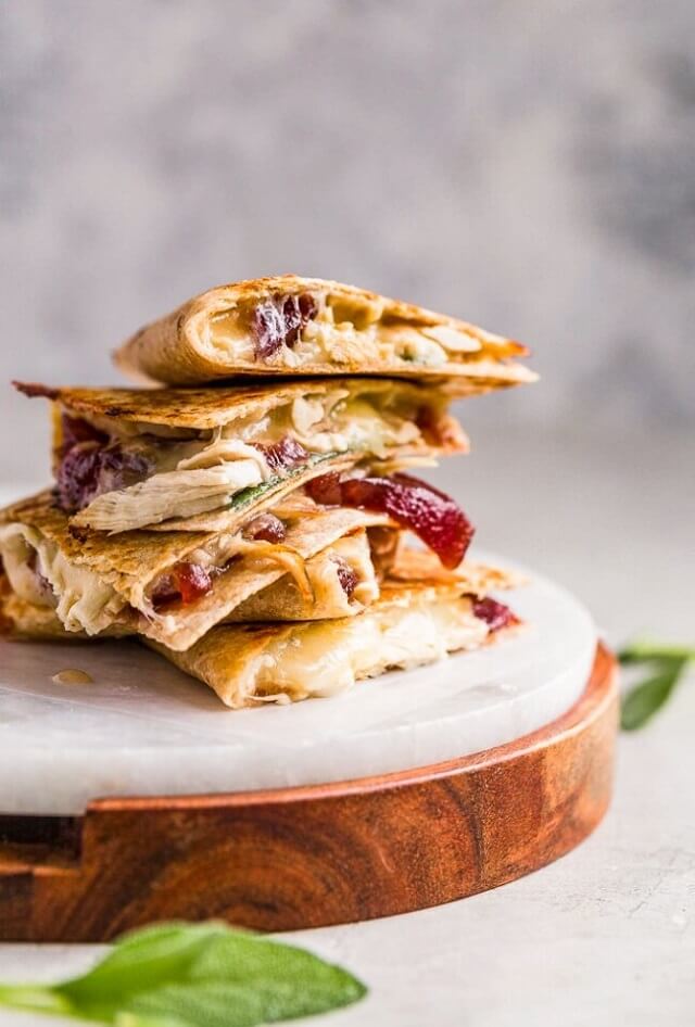 Serve your turkey leftovers quesadilla-style this Thanksgiving and everyone will sit up and take notice!