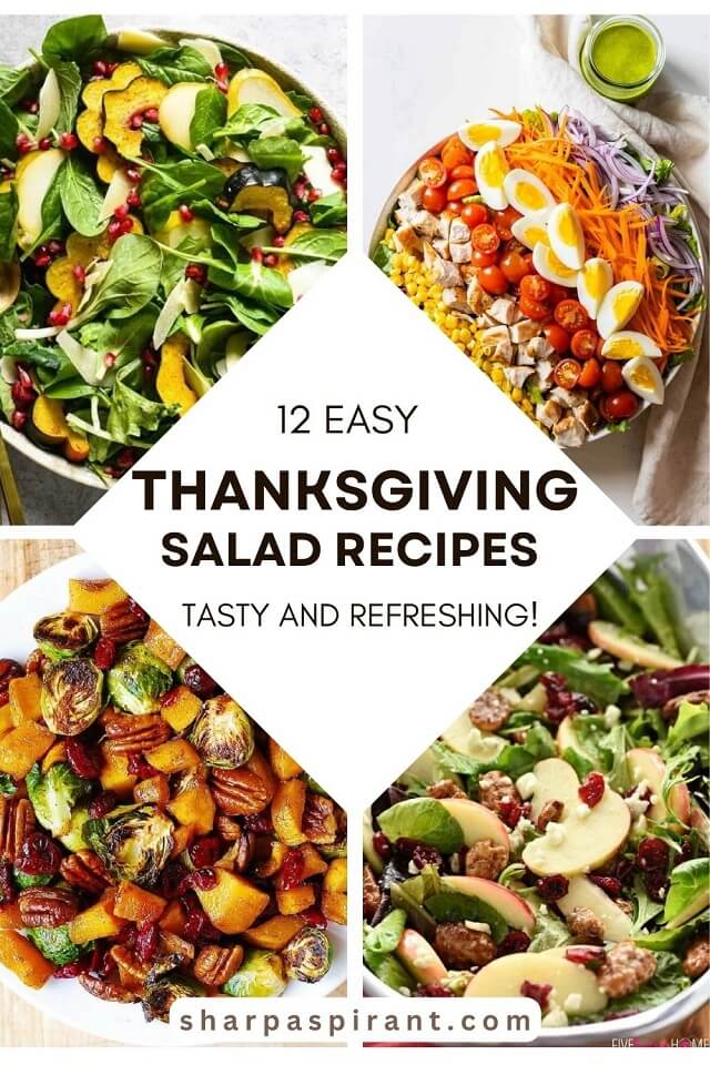 These delicious Thanksgiving salad recipes will make your celebration extra special this year. Using fresh fall ingredients including Brussels sprouts, cranberries, and turkey these Thanksgiving salad ideas are tasty and refreshing!