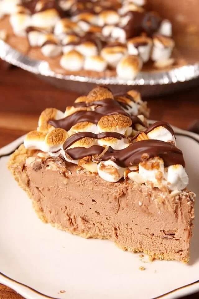 You'll adore this pie if rocky road ice cream is your favorite flavor.