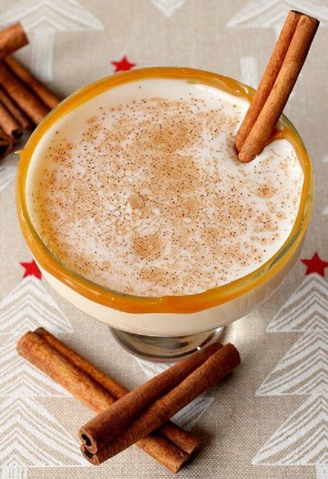 It's a quick and simple eggnog beverage that is also boozy!