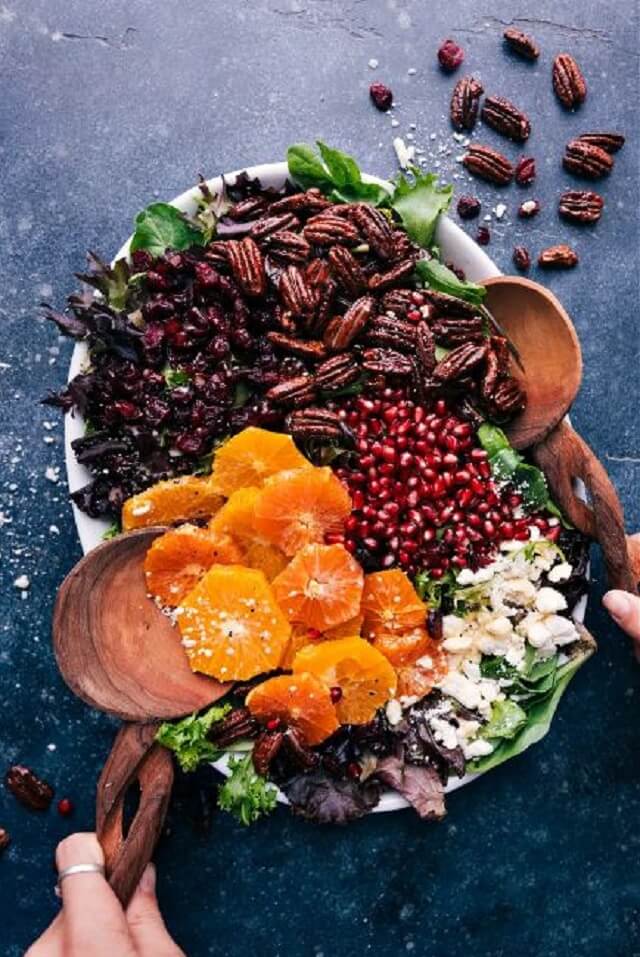 Try serving one of these Christmas salad recipes at your holiday gathering this year. They're bursting with holiday cheer and festive flavors like pomegranate seeds that are still juicy, citrusy dressings, and roasted vegetables.