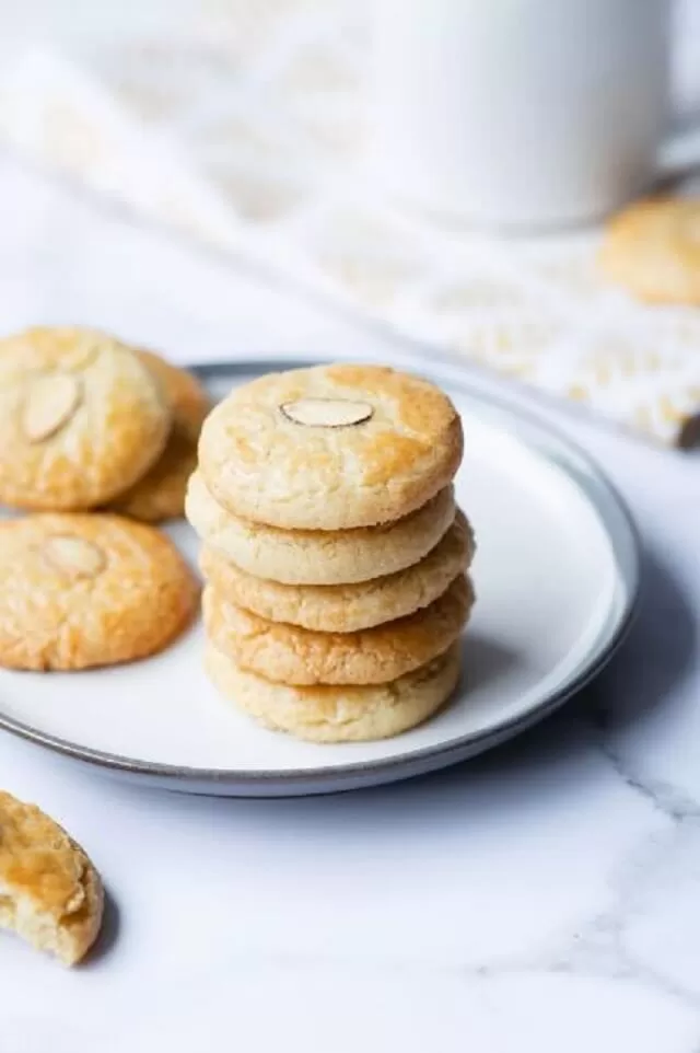 buttery, sugary treats that resemble sugar cookies but are made with almond flour for a distinctive, nutty flavor