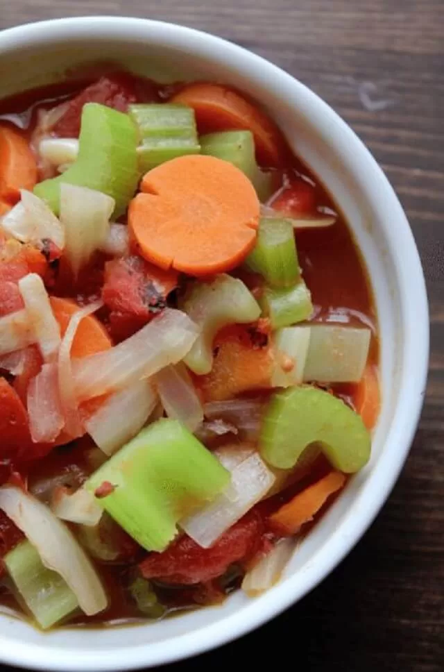 Lots of vegetables, some vegetable stock, and garlic are all present in this recipe.