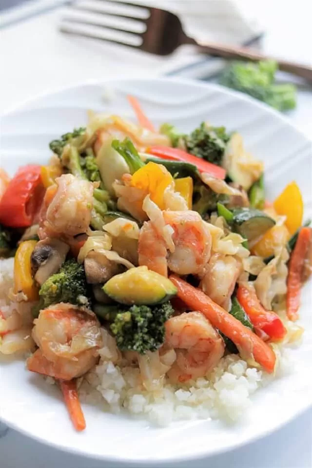 This delicious keto stir fry with shrimp is a one-pan wonder that you can whip up in no time.