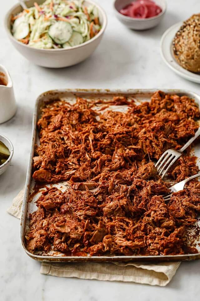This is an amazing recipe for a flavor-packed, yet effortless slow cooker BBQ pulled pork!