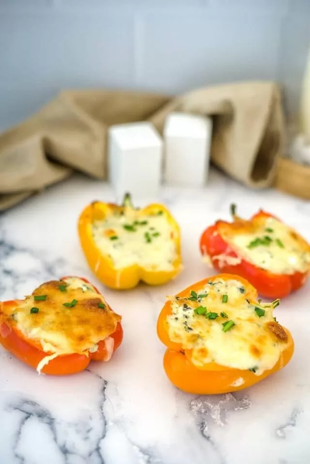 Spinach & Cheese Stuffed Peppers