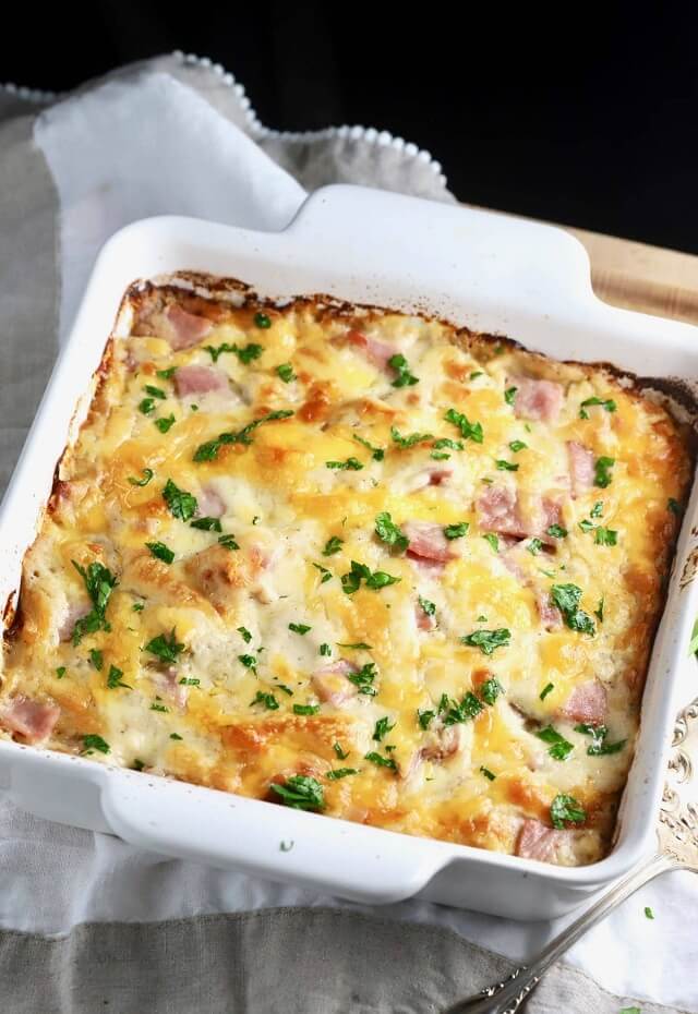 This timeless dish combines the delightful flavors of cheesy potatoes and ham in a way that'll warm your heart.