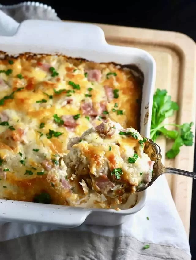 Easy Au Gratin Potatoes and Ham Recipe