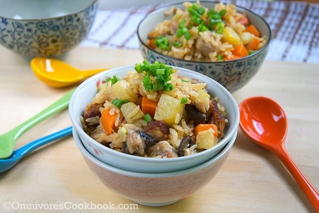 Mixed Vegetables and Pork Rice