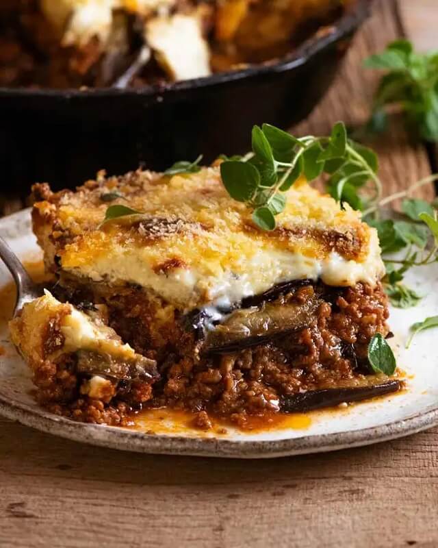 Moussaka (Greek Beef and Eggplant Lasagna)