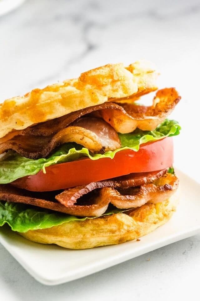 You won't miss the carbs if you are loaded with crispy bacon, juicy tomatoes, and crisp lettuce.