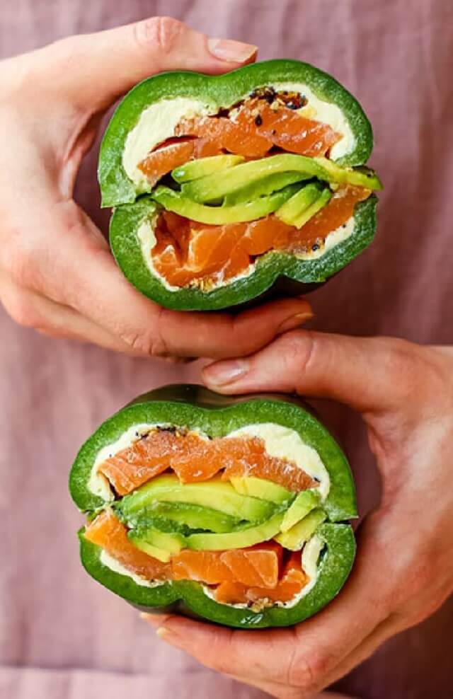 Stuffed with cream cheese, bagel seasoning, smoked salmon, and avocado, they're a flavor-packed delight.
