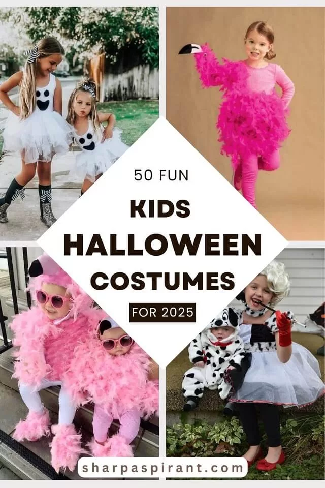 Two Flamingos. If you're running out of fresh ideas on the best kids Halloween costumes, then keep on browsing these pictures of Halloween costumes. We have an amazing list of scary + cool Halloween costumes perfect for toddlers and kids - boys and girls!