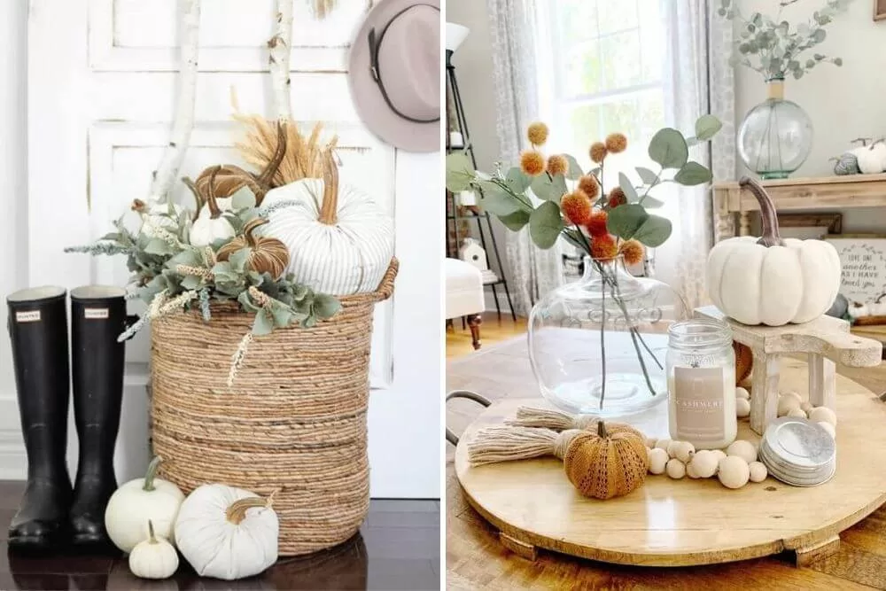 Beautiful and cozy fall decor ideas for the home to warm you up this autumn! Find some great ideas for the living room, front porch, dining room, and more! fall decorations diy | fall decor mantle | fall decor outdoor | fall decor 2025 trends