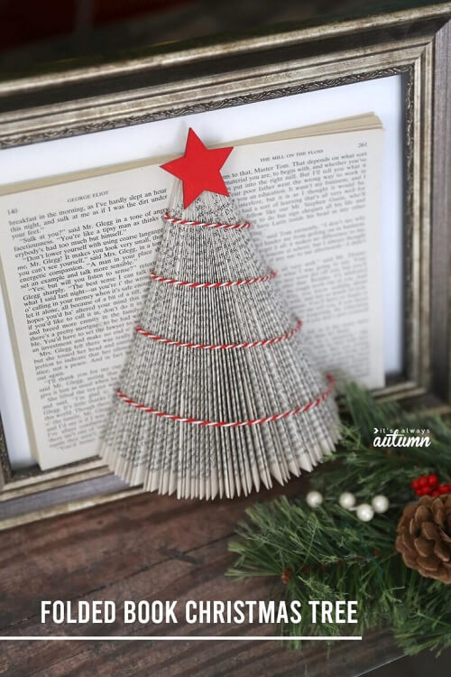 How to make a Folded Book Christmas Tree