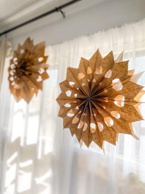 Paper Bag Snowflakes