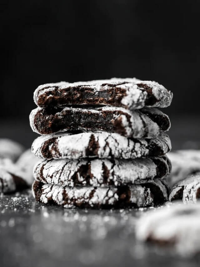 Vegan Chocolate Crinkle Cookies