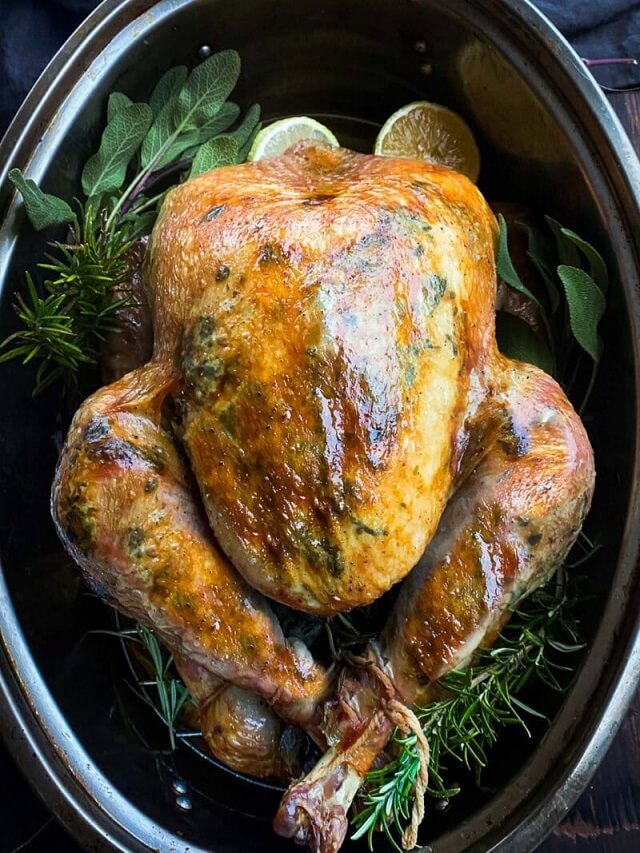 Inspired by an old Martha Stewart Magazine, it’s the same recipe I used to cook my very first turkey back in my early 20s.