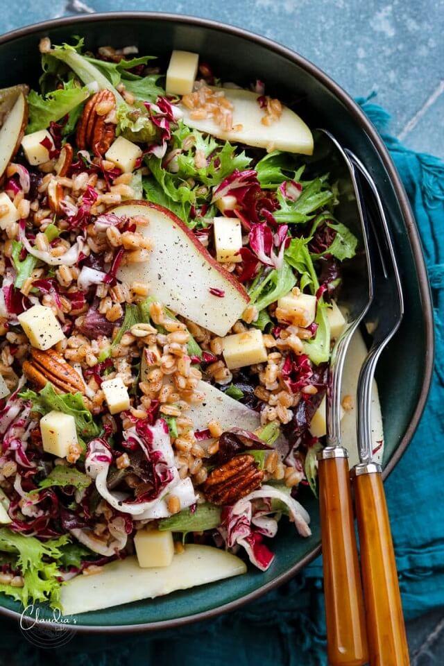 Radicchio Pear Salad with Maple Vinaigrette