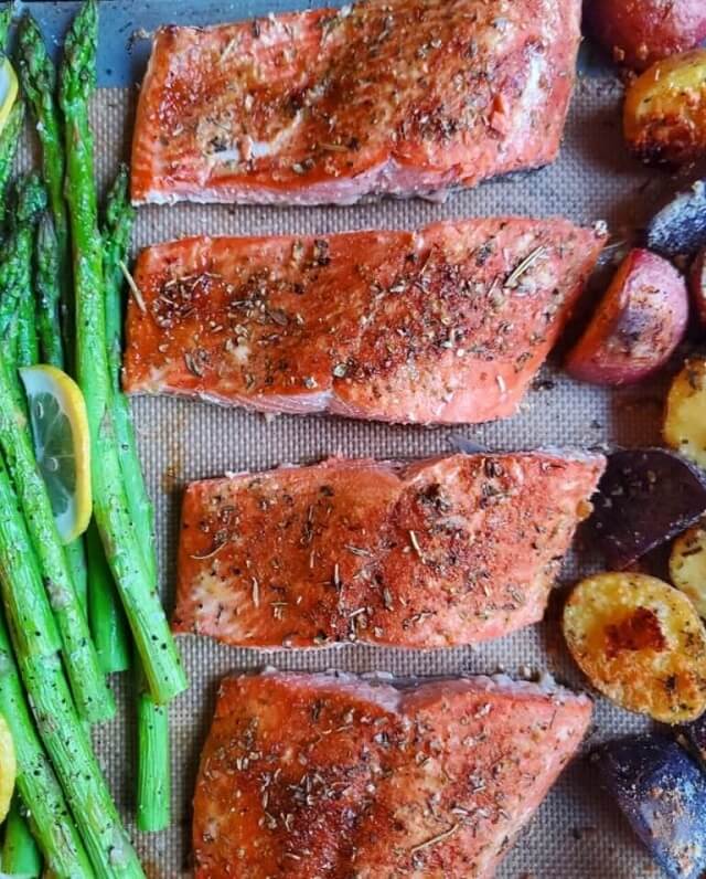 One-Pan Lemon Herb Salmon & Asparagus