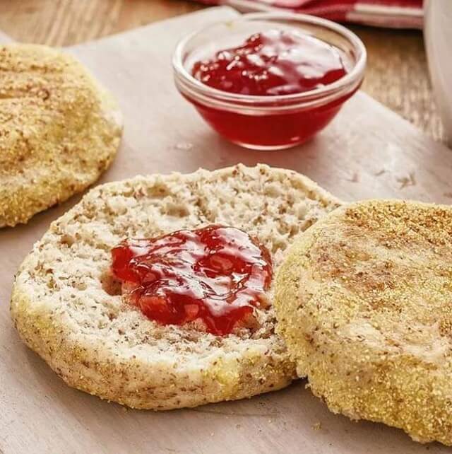 Whole Wheat English Muffin with Jam