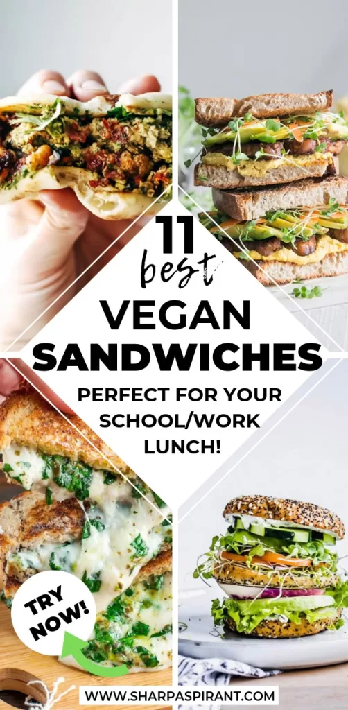 Looking for the Healthy Vegan Sandwich Ideas? Here’s a list of incredibly delicious and nutritious vegan sandwich recipes for you vegan lovers! These are the best vegan sandwiches recipes you'll ever find! Perfect for your work, school or on the go lunchbox! #mealprep #vegan #lunchideas #lunchboxideas #sandwichrecipe #healthyrecipes