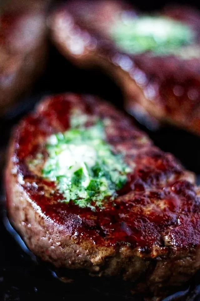 Sous Vide Steak with Garlic Herb Butter