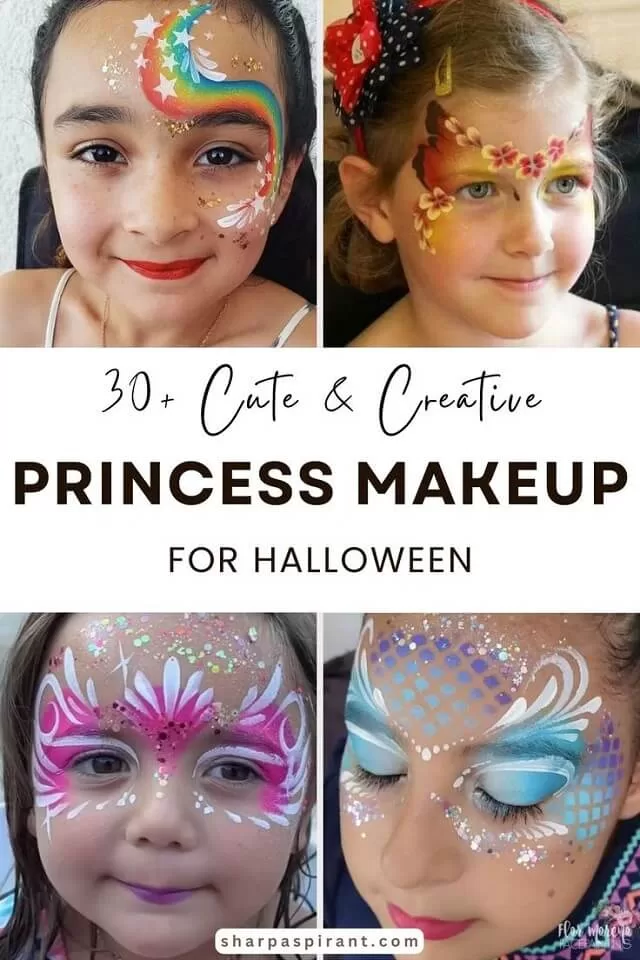 Adorable Halloween makeup ideas for little princesses from fairies to royals. Let them shine with creativity, sparkle, and magical charm!
