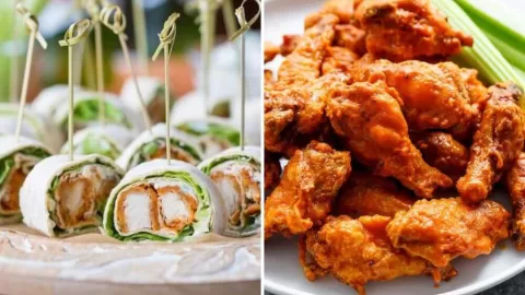 25+ easy game day appetizers with crowd-pleasing snacks, quick finger foods and football party recipes perfect for feeding your hungry guests. .#superbowl #gameday #pinwheels #rollups #pinwheelrecipes #appetizers #pinwheelappetizers #partyappetizers #fingerfood #footballappetizers