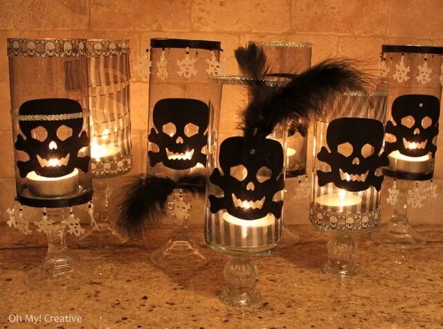 Skull Candle Holders