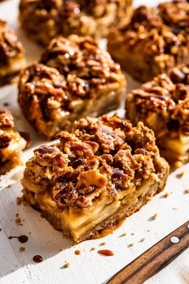 These apple pie bars capture the flavor of the classic dessert in an easy, gluten-free form.