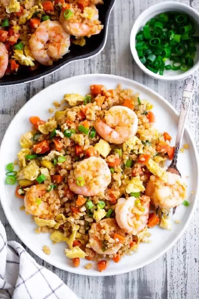 Keto Shrimp & Cauliflower Rice Salad